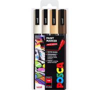 Posca Pc-3m Lot De 4 Marqueurs À Peinture Dans Un Étui Plastique - Tons Neutres Chauds