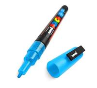 Posca PC-3ML Lot de 3 marqueurs à peinture pailletée Bleu clair