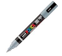 Posca Marqueur PC5BR – Pointe brush moyenne semi-flexible, peinture à base d'eau – Gris