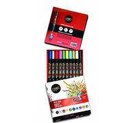 Marqueur Posca brush coloris assortis - boite de 10