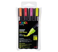Posca Set 4 MARQUEURS PC5M Pochette Fluo