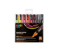 Posca Marqueur – couleurs chaudes assorties – pointe cônique 1,8 à 2,5 mm – Boîte de 8