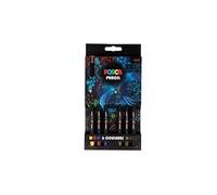 POSCA Set de 6 crayons de couleur POSCA PENCIL Couleurs assorties G