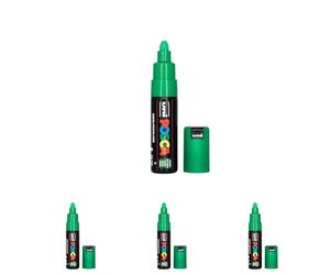 POSCA uni-ball 181363 Marqueur Uni avec pointe ogive large Vert (Lot de 4)