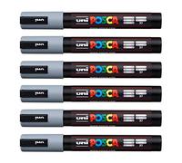 POSCA Uni-Ball PC-5M Lot de 12 pièces Gris