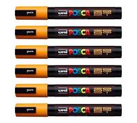 POSCA Uni-Ball PC-5M Lot de 12 stylos Jaune vif