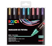 Posca UNI Lot PC 5M Metal - Lot de 8 marqueurs