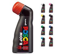 POSCA - Uni Mitsubishi Pencil - Marqueur MOP'R - Pointe Ronde XXL 3-19 mm - Forme Ergonomique, Corps Semi-Rigide - Marqueur Peinture À Base d'Eau - Tout Support - Rouge