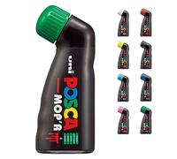 POSCA - Uni Mitsubishi Pencil - Marqueur MOP'R - Pointe Ronde XXL 3-19 mm - Forme Ergonomique, Corps Semi-Rigide - Marqueur Peinture À Base d'Eau - Tout Support - Vert