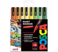 Posca Uni Pc-3m Lot De 8 Marqueurs De Peinture Dans Un Coffret Cadeau Couleurs Agrumes