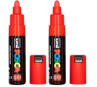 POSCA UNIBALL Marqueur peinture à l'eau, encre à pigmentation rouge, pointe large UNI PC7M R (Lot de 2)
