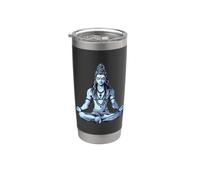 Pose assise inspirée du yoga Shiva Mahadev pour l'hindouisme Gobelet isotherme en acier inoxydable double paroi