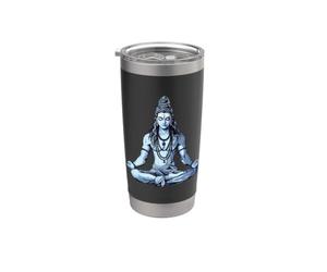 Pose assise inspirée du yoga Shiva Mahadev pour l'hindouisme Gobelet isotherme en acier inoxydable double paroi