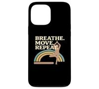 Pose de Yoga à répétition Breath Move Rainbow Coque pour iPhone 13 Pro Max
