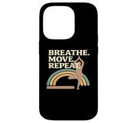 Pose de Yoga à répétition Breath Move Rainbow Coque pour iPhone 14 Pro