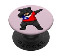 Pose d'un Ours formosien de Taïwan PopSockets PopGrip Adhésif