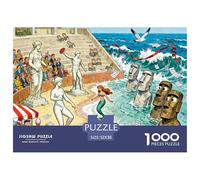 Pose Internationale pour Une Statue Puzzle en Bois Imperméable DIY Puzzles De 1000 Pièces pour Adultes Cadeaux Impossible De Décoration pour La Maison