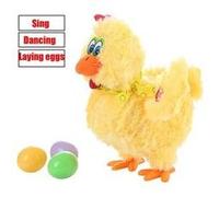 Pose oeufs poulet en peluche jouet électrique poule musical danse bébé enfants cadeaux jaune Jaune G