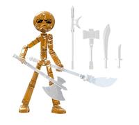 Poseable Action Figures, Collectible Desk Toy Set, 4.72in Novelty Stop Motion Style Models with Adjustable Joint Design, Display Figure System, Creative Decor Style Accessory, Home Use for Office