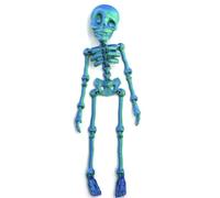 Poseable Skeleton Refrigerator Magnets, 3D Printed Halloween Magnets for Fridge, Fun Skeleton Decor to Spice Up Your Halloween Spirit (Blue)