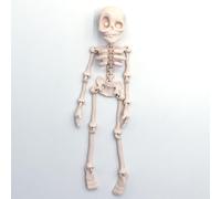 Poseable Skeleton Refrigerator Magnets, 3D Printed Halloween Magnets for Fridge, Fun Skeleton Decor to Spice Up Your Halloween Spirit (White)