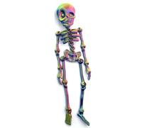 Poseable Skeleton Refrigerator Magnets, 3D Printed Halloween Magnets for Fridge, Fun Skeleton Decor to Spice Up Your Halloween Spirit (Colorful)
