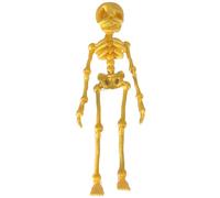 Poseable Skeleton Refrigerator Magnets, 3D Printed Halloween Magnets for Fridge, Fun Skeleton Decor to Spice Up Your Halloween Spirit (Gold)