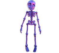 Poseable Skeleton Refrigerator Magnets, 3D Printed Halloween Magnets for Fridge, Fun Skeleton Decor to Spice Up Your Halloween Spirit (Purple)
