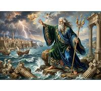 Poséidon de la Renaissance Puzzle en Bois 1000 Pièces Adultes Et Enfants,Jeu Éducatif,Casse-tête,Dès 14 Ans,Premium,Bois,Déco Murale, Anti-Stress,Détente,Défi (75x50cm)