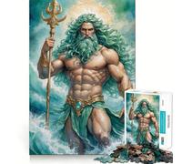 Poséidon, Dieu de la mer Puzzle de 1000 pièces pour Adolescents Améliore la mémoire, détente mentale Cadeau créatif aux Bords Nets (38x26cm)