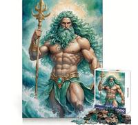 Poséidon, Dieu de la mer Puzzle de 1000 pièces pour Adultes Détente et Relaxation Idée Cadeau de Noël (38x52cm)