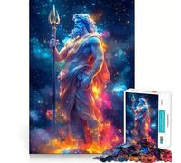 Poséidon, Dieu de la mer Puzzle pour Adolescents de 1000 pièces Jeu de réflexion Relaxant et Convivial (38x52cm)