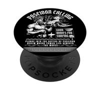 Poseidon Greek God Surfing Waves Streetwear PopSockets PopGrip Adhésif