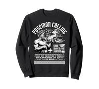 Poseidon Greek God Surfing Waves Streetwear Sweatshirt