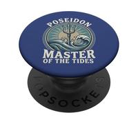 Poséidon Master of The Tides Mythology Ocean Design PopSockets PopGrip Adhésif