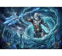 Poséidon - Mythologie Grecque Puzzle en Bois 1000 Pièces Adultes Et Enfants,Déco Murale, Dès 14 Ans,Premium,Bois,Casse-tête,Jeu Éducatif,Anti-Stress,Détente,Défi (75x50cm)