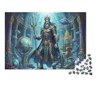 Poséidon Puzzle 1000 Pièces Adultes Et Enfants,Premium,Carton,Jeu Éducatif,Déco Murale Mythologie Grecque, Dès 14 Ans,Casse-tête,Défi,Anti-Stress,Détente 38x26cm