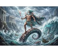 Poséidon Puzzle en Bois 1000 Pièces Adultes Et Enfants,Jeu Éducatif,Casse-tête,Dès 14 Ans Mythologie Grecque,Premium,Bois,Déco Murale, Anti-Stress,Détente,Défi (75x50cm)