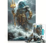 Poséidon, Seigneur des Profondeurs Puzzle 1000 Pièces pour Adolescents Jeu de Logique Mentale Attente et Calme Objet de Collection aux Bords Fins (38x52cm)