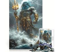 Poséidon, Seigneur des Profondeurs Puzzle 1000 Pièces pour Adolescents Jeu de Logique Mentale Attente et Calme Objet de Collection aux Bords Fins (38x52cm)
