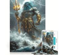 Poséidon, Seigneur des Profondeurs Puzzle 1000 pièces pour Adultes Jeu Intelligent Passe-Temps à la Maison Bords Lisses Objet de Collection (50x75cm)