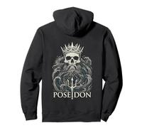 Poséidon squelettique Dieu de la mer mythologie Grecque Nautique Sweat à Capuche
