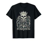 Poséidon squelettique Dieu de la mer mythologie Grecque Nautique T-Shirt