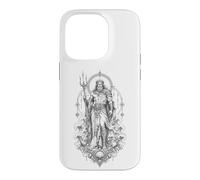 Poséidon Œuvre d'art mythologique du Dieu Grec de la mer Trident Océan Coque pour iPhone 14 Pro