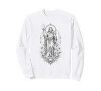 Poséidon Œuvre d'art mythologique du Dieu Grec de la mer Trident Océan Sweatshirt