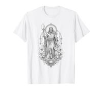 Poséidon Œuvre d'art mythologique du Dieu Grec de la mer Trident Océan T-Shirt