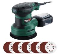 POSENPRO Ponceuse Excentrique 300W, Ponceuse Orbitale Aléatoire Ø125mm, 6 Vitesses Variables, 7,000 à 13,000 Orb/min, 20Pcs Disque Abrasif, Ponceuse Bois avec Collecte de Poussière pour le Polissage