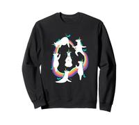 Poses et asanas Mignons de Yoga de Licorne Sweatshirt