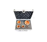 Poseur de joints de pierre, 5 pièces ensemble de coupe-trou carrelage for porcelaine carreaux céramique marbre granit 25/35/40/50/68mm diamant trou scie forets(Oranje)