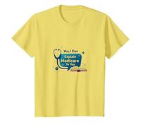 Posez-Moi des Questions sur l'assurance-maladie, Je Peux Vous l'expliquer T-Shirt, Enfant, Citron, 4 Ans